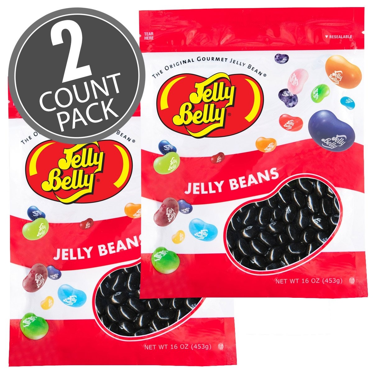 Jelly Belly Toasted Marshmallow Jelly Beans – 1 Pound (16 Ounces) Resealable Bag – Genuine, Official, Straight from the Source(Licorice)