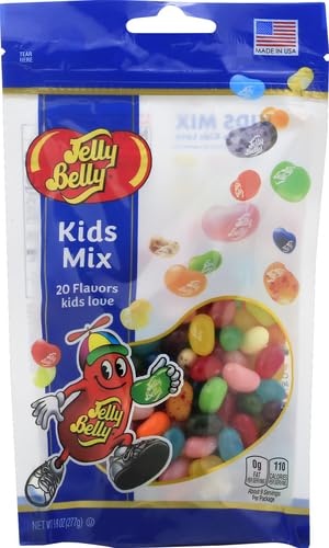 Jelly Belly Kids Mix Jelly Beans, Resealable 9.8 oz Pouch Bag – 20 Assorted Flavors that Kids Love – Kosher, Peanut Free Candy(9.8 Ounce (Pack of 1))