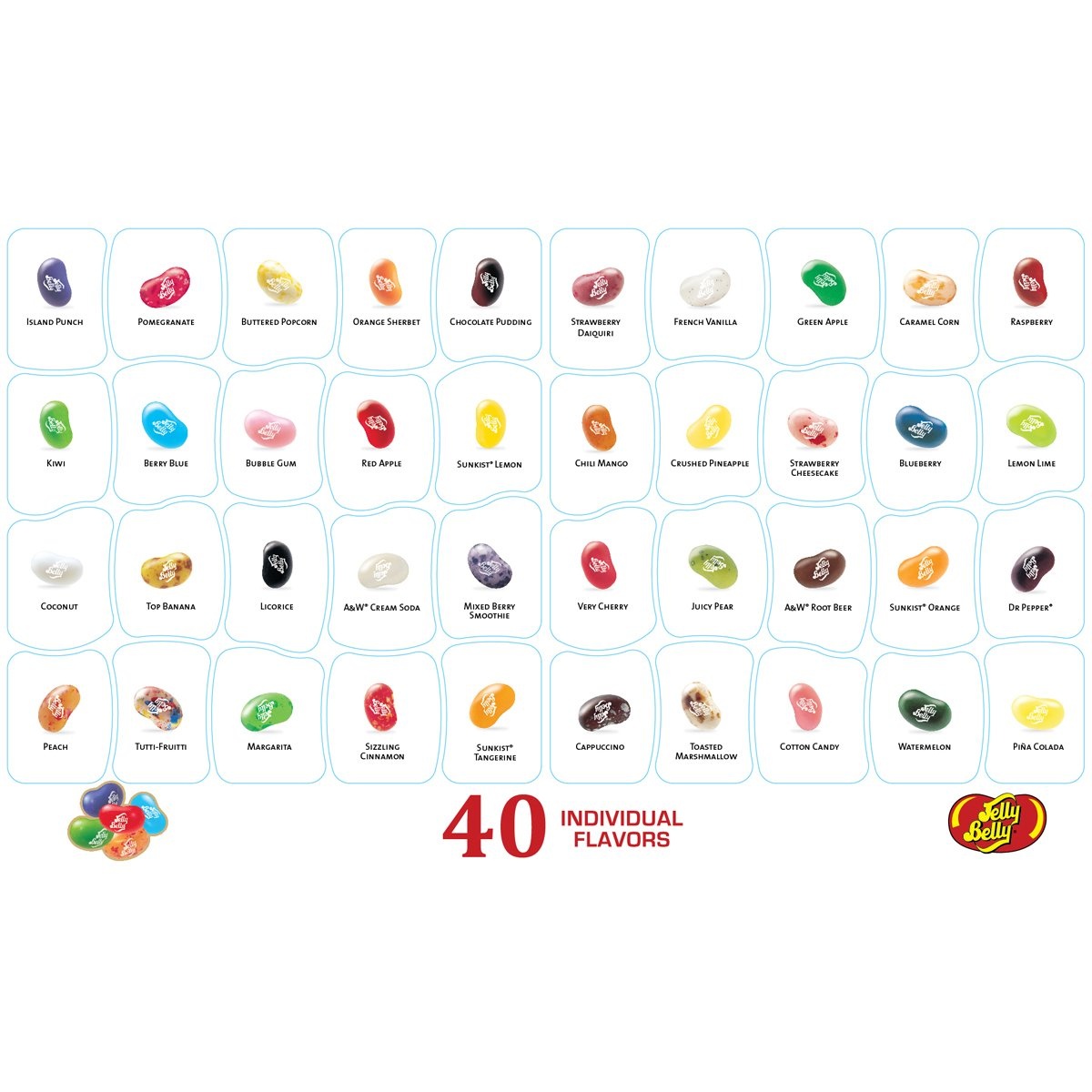 Jelly Belly 40-Flavor Holiday Box(Assorted)